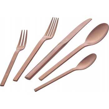 68-piece cutlery set matte - Rose Gold