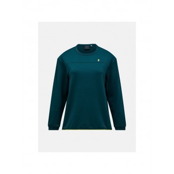 Bluza damska PEAK PERFORMANCE W Trail Polartec Power Grid Crew kolor zielony - L