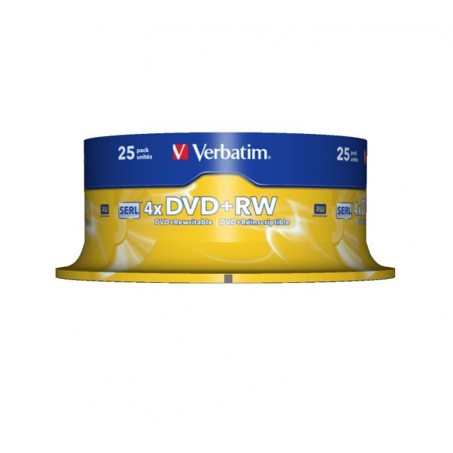 Verbatim DVD+RW Matt Silver 4.7 GB 25 pc(s) Verbatim DVD+RW Matt Silver 4.7 GB 25 pc(s)