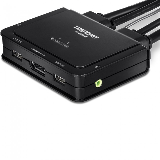 Trendnet TK-220DPI KVM switch Black Trendnet TK-220DPI KVM switch Black