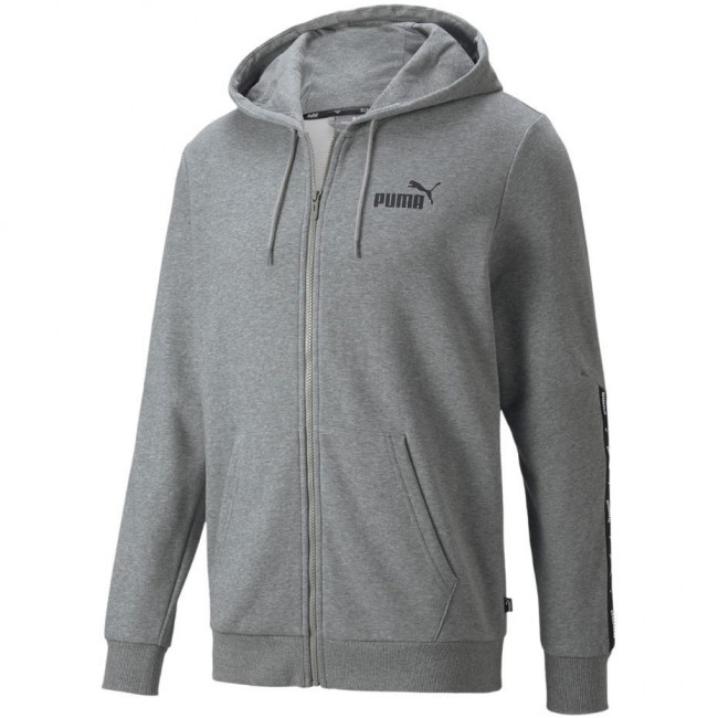 Puma ESS+ Tape Full-Zip Hoodie TR grey 848768 03 Puma ESS+ Tape Full-Zip Hoodie TR grey 848768 03