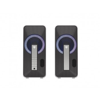 GENESIS Helium 100 BT RGB speaker set 10 W PC/Laptop Black, Silver 2.0 channels Bluetooth