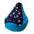 Sako bag pouffe pear print blue planets XL 130 x 90 cm