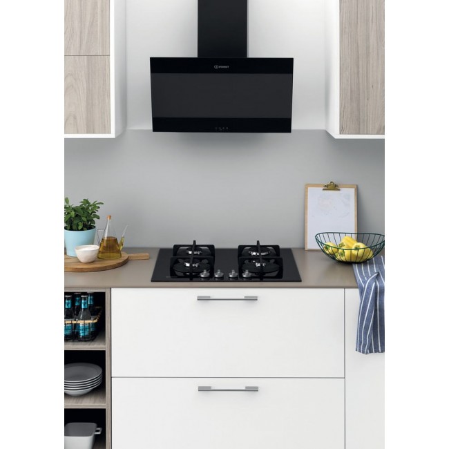 Indesit ING 61T/BK Black Built-in 59 cm Gas 4 zone(s)