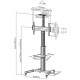Techly Floor Support Trolley for LCD / LED / Plasma 37-70 with Shelf Techly Floor Support Trolley for LCD / LED / Plasma 37-70 with Shelf