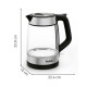 Tefal Glass Kettle KI605830 electric kettle 1.7 L 2200 W Black, Silver, Transparent