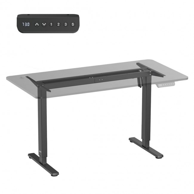 Ergo Office, height adjustment electric desk, max height 1160mm, max - 80 kg, without table top for standing and sitting work, black, ER-40
