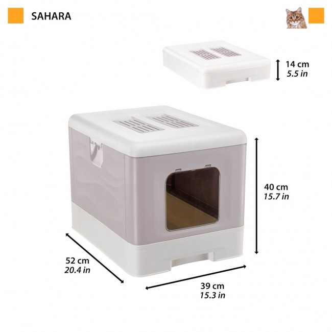 FERPLAST Sahara Lilac - cat litter box - 52 x 39 x 40cm