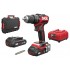 Cordless drill 20V 2x2Ah