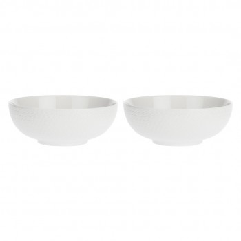 Set of 2 Momenti Salad Bowls - White, 22 cm