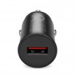 Car charger 1 X USB QC3.0 18W black + cable USB-C 1m