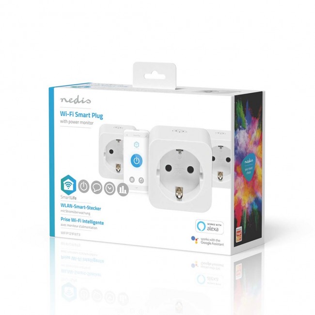 Nedis WIFIP121FWT3 smart plug 3680 W Home White