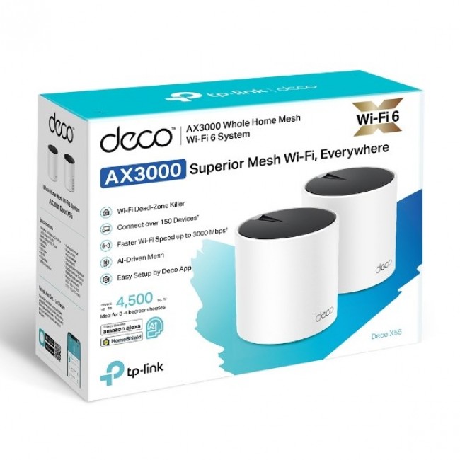 Router TP-Link AX3000 Dual-band (2.4 GHz/5 GHz) Wi-Fi 6 (802.11ax) White 3 Internal