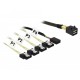 DeLOCK 85732 Serial Attached SCSI (SAS) cable 1 m Black, Green