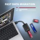Axagon ADM2-AM USB-A 10Gbps - M.2 NVMe & SATA SSD adapt r, kabelis USB-A 10cm SSD enclosure Black