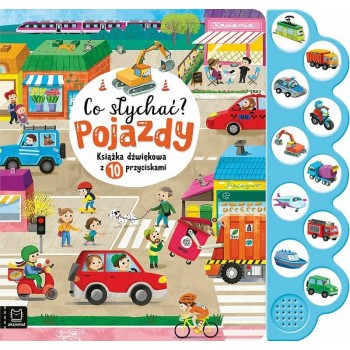 Sound book with 10 buttons. What's up? Vehicles.