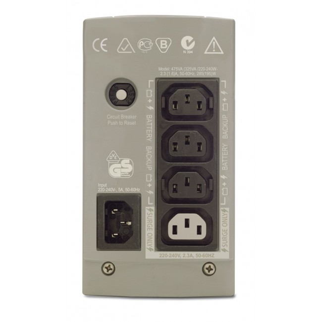 APC Back-UPS CS 325 - UPS - 210 Watt - APC Back-UPS CS 325 - UPS - 210 Watt -