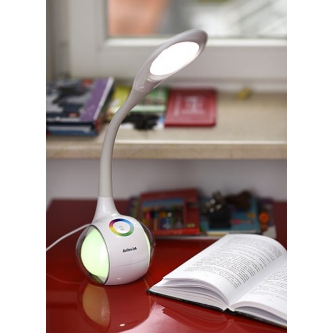 Activejet AJE-RAINBOW RGB table LED lamp with RGB lightning base