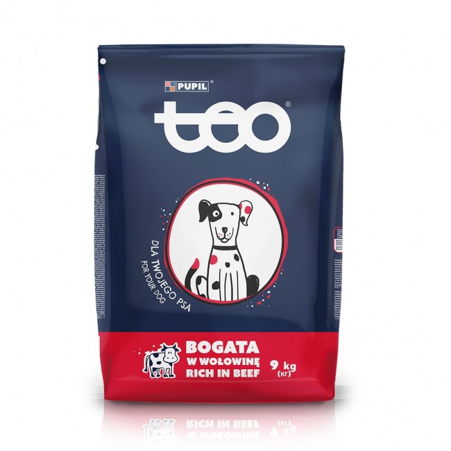 TEO Rich in beef - dry dog food - 9kg