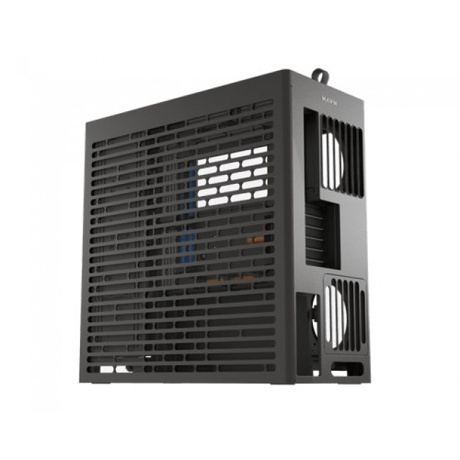 HAVN HS 420 VGPU PC Case, Midi-Tower, E-ATX, Tempered Glass, PCIe 5.0 Riser Cable - black