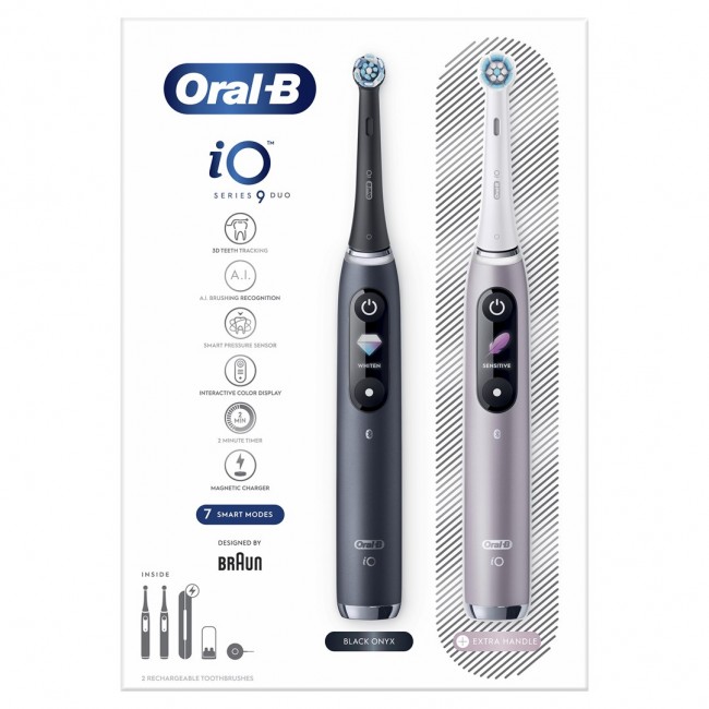 Oral-B iO 80363731 electric toothbrush Adult Rotating-oscillating toothbrush Black, Silver
