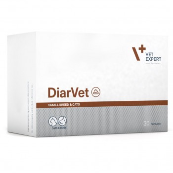 VETEXPERT Diarvet Small breed - supplements for dogs and cats - 30 tablets