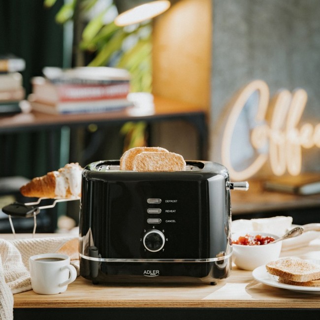Adler AD 3224b Toaster with rack 7 browning levels black