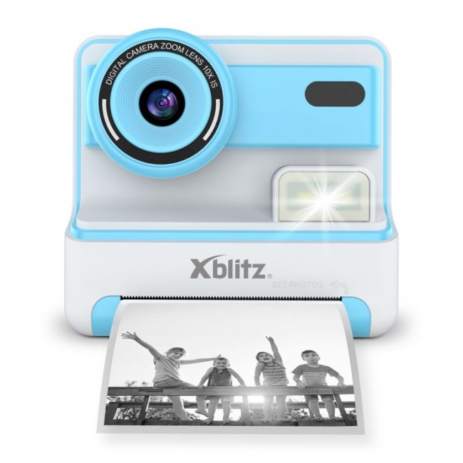 FLASH BLUE INSTANT CAMERA WITH THERMAL PRINTER FOR CHILDREN