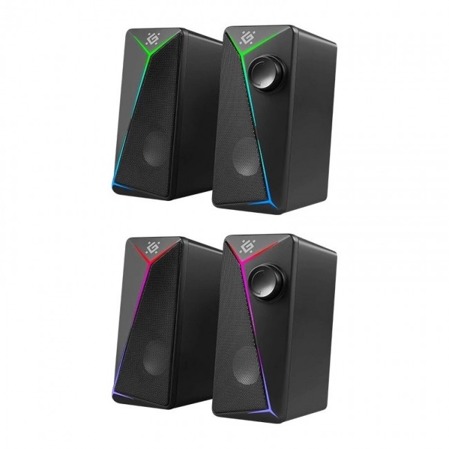 PC Speakers 2.0 DEFENDER J5 2.0 6W LED USB black