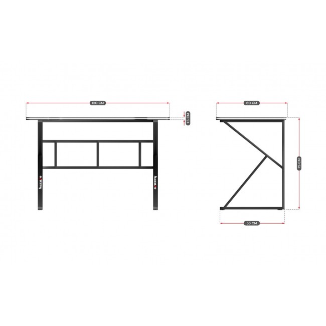 Gaming desk - Huzaro Hero 1.6 Black Gaming desk - Huzaro Hero 1.6 Black
