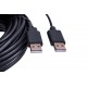 UNITEK Y-278 USB cable USB 2.0 10 m 2 x USB A USB A Black