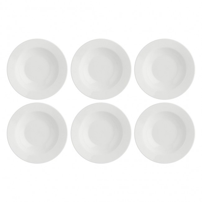 LA PORCELLANA BIANCA ESSENZIALE Set of 6 soup plates with rim 23 cm LA PORCELLANA BIANCA ESSENZIALE Set of 6 soup plates with rim 23 cm