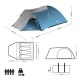 NILS CAMP NC6012 camping tent blue-grey