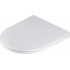 Slim toilet seat, soft-closing