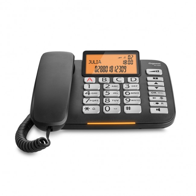 Gigaset DL580 Analog telephone Caller ID Black