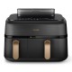 Philips 5000 series NA552/00 fryer Double 9 L Stand-alone 2750 W Hot air fryer Black, Gold