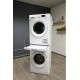Washing machine and dryer stacking kit with drawer and strap, white Washing machine and dryer stacking kit with drawer and strap, white