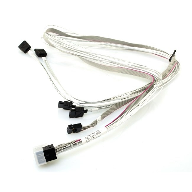 Supermicro CBL-SAST-0556 Serial Attached SCSI (SAS) cable Black, White Supermicro CBL-SAST-0556 Serial Attached SCSI (SAS) cable Black, White