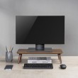 Maclean Wooden Monitor / Laptop Stand, (500x240x120mm), black walnut, max. 20kg, MC-930