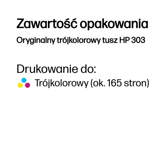 HP 303 - farve (cyan, magenta, gul) -