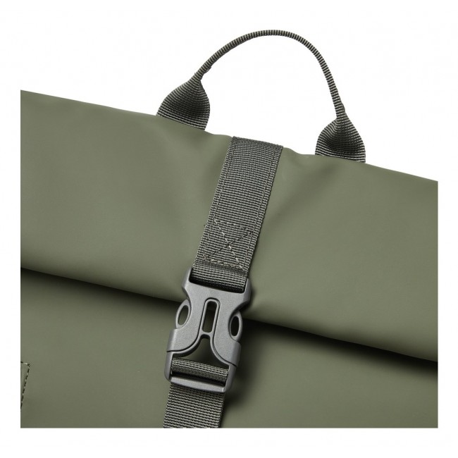 Rivacase Eden backpack Travel backpack Olive PU leather, Polyester, Recycled polyethylene terephthalate (rPET)