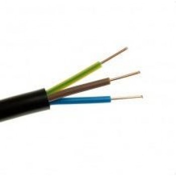 Electrical cable earth wire YKY 0,6/1kV 3x1,5mm2 BLACK ELECTRIC CABLE 100m