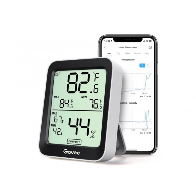 Govee H5075 | Thermometer & Hygrometer | Bluetooth, Display Govee H5075 | Thermometer & Hygrometer | Bluetooth, Display