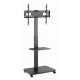 Gembird TVS-75S-02 TV floor stand with caster wheels, 37