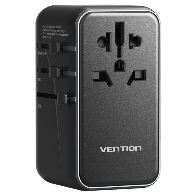 Adapter with Vention 100W charger 1xUSB-A 3xUSB-C Adapter with Vention 100W charger 1xUSB-A 3xUSB-C