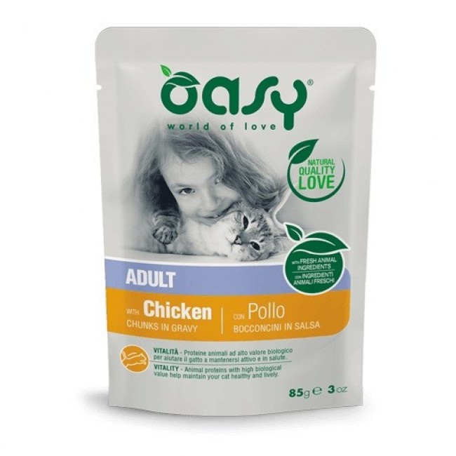 OASY Chunks in gravy Chicken - wet cat food - 85g