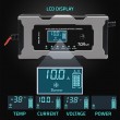 Qoltec 52493 Charger 12V 10A | Rectifier with repair function for AGM GEL LiFePO4 battery | LCD