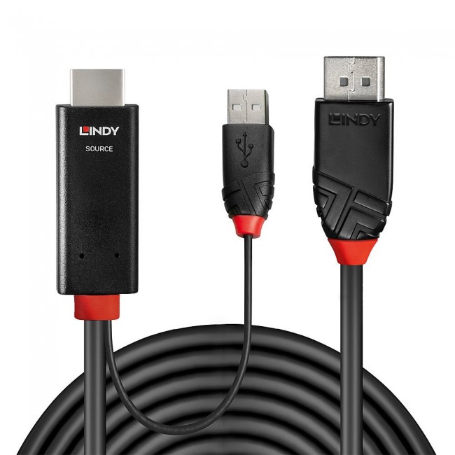 Lindy 3m HDMI to DisplayPort Cable Lindy 3m HDMI to DisplayPort Cable