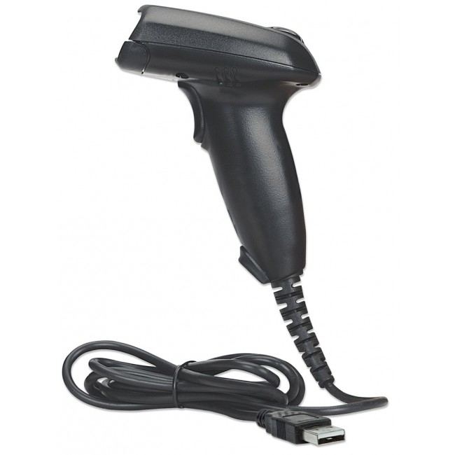 Manhattan Long Range CCD Handheld Barcode Scanner, USB, 500mm Scan Depth, Cable 1.5m, Max Ambient Light 10,000 lux (sunlight), Black, Three Year Warranty Manhattan Long Range CCD Handheld Barcode Scanner, USB, 500mm Scan Depth, Cable 1.5m, Max Ambient Light 10,000 lux (sunlight), Black, Three Year Warranty