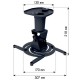 Techly Universal Ceiling Bracket for Projector, Black ICA-PM 100BK Techly Universal Ceiling Bracket for Projector, Black ICA-PM 100BK